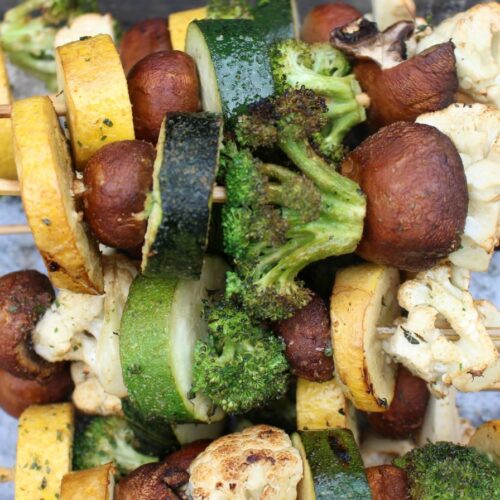 Smoked Veggie Kabobs are a delish side dish.