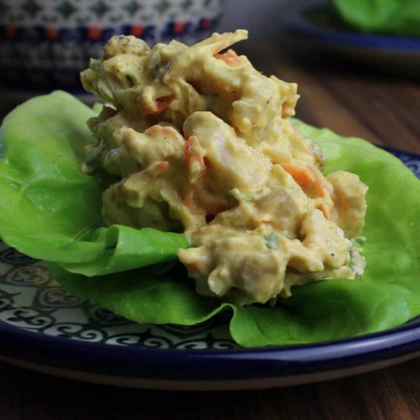Easy & Healthy Curry Chicken Salad without Celery Freckle Face Foodie