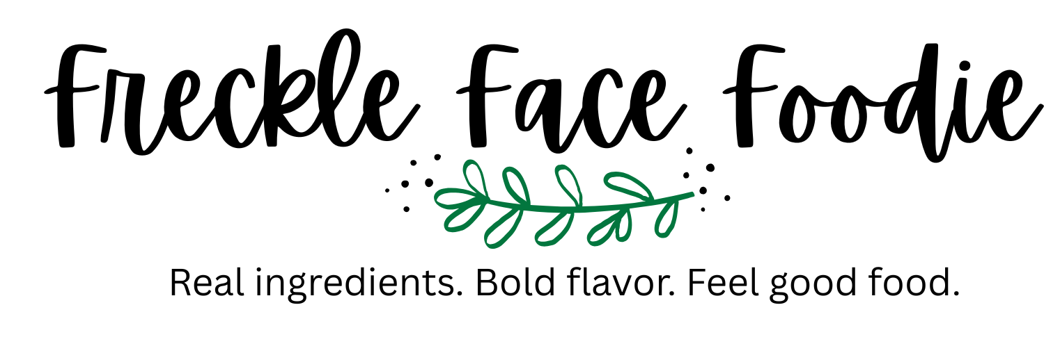 Freckle Face Foodie is a wholesome recipe food blogger with a focus on recipes made with less processed ingredients.